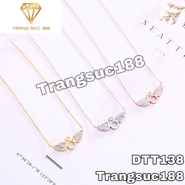 Dây chuyền titan cánh thiên thần DTT138