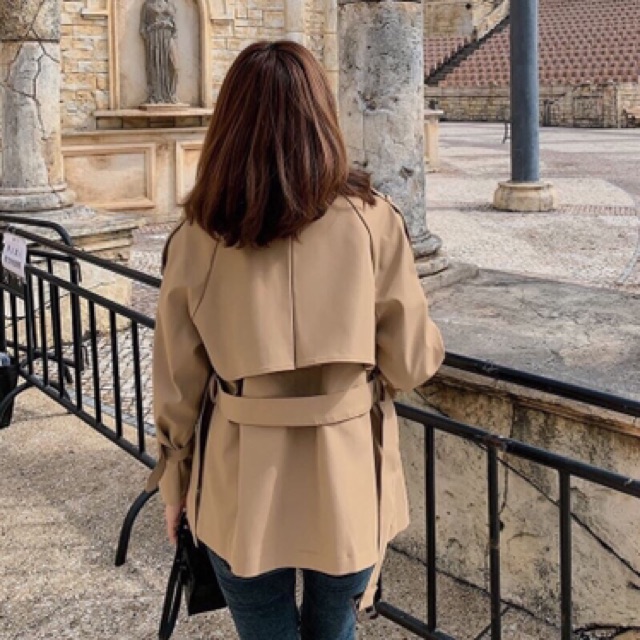 ✨Áo măng tô✨áo trechcoat dáng ngắn chất kaki siêu đẹp | BigBuy360 - bigbuy360.vn