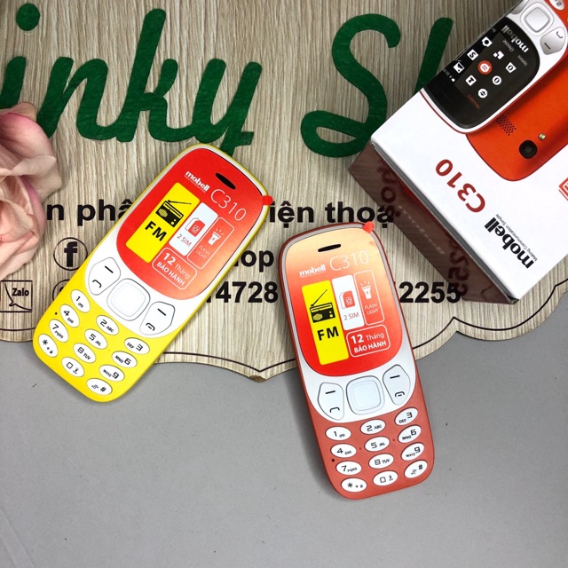 [Mã ELFLASH5 giảm 20K đơn 50K] Điện thoại Mobell C310 mẫu cổ điển 3310 mới full box đầy đủ phụ kiện Bảo hành 12 tháng