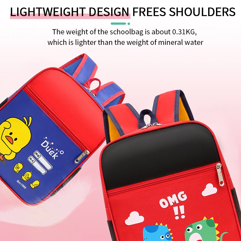 Ba Lô Đi Học Chống Thấm Nước In Họa Tiết Hoạt Hình Dễ Thương Cho Bé Mẫu Giáo