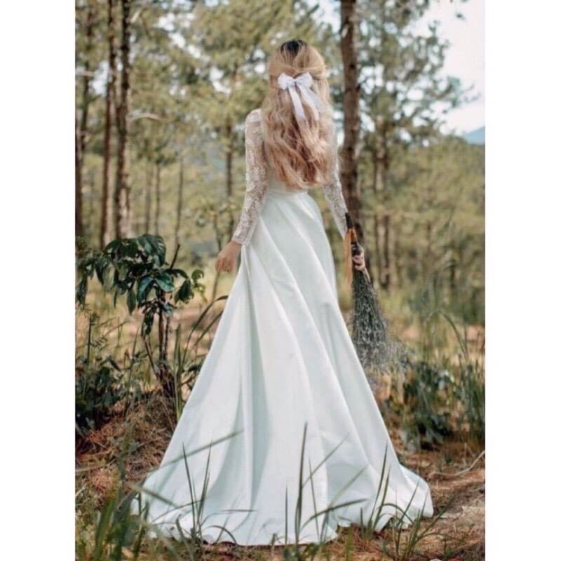 🎀Kẹp tóc nơ voan công chúa , kẹp tóc cô dâu cỡ lớn