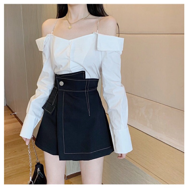 Chân Váy Midi BY NKO Kiểu Đẹp Lưng Cao,Chân Váy Chữ A Giả Quần Hàn Quần Hàn Quốc 2021 | BigBuy360 - bigbuy360.vn