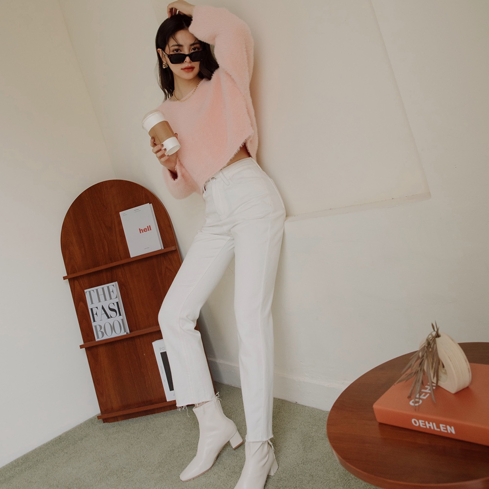Quần dài ống đứng tua rua đơn giản nữ Air Space Lady 2141823012