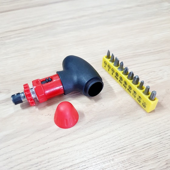 Bộ Dụng Cụ Vặn Vít 11 Món Gồm 1 Tay Vặn Chữ T Đảo Chiều + 10 Mũi Vít Khác Kích Cỡ Và Công Năng Đa Dụng