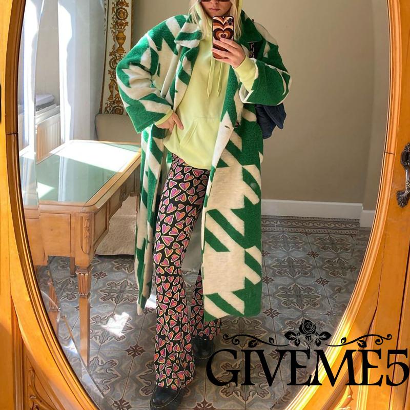 Quần Dài Ống Loe Lưng Cao In Họa Tiết Trái Tim Thời Trang Cho Nữ