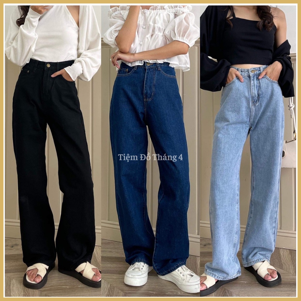 Quần Jeans Ống Suông Nữ Lưng Cao Tôn Dáng - HIGH CULOLES