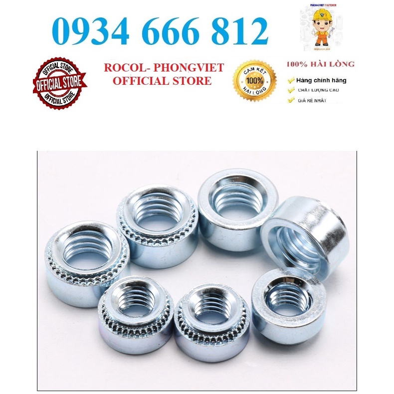 Combo 50c PEM M8-1 ,M8-2, tán dập M8-1 ,M8-2 thép mạ