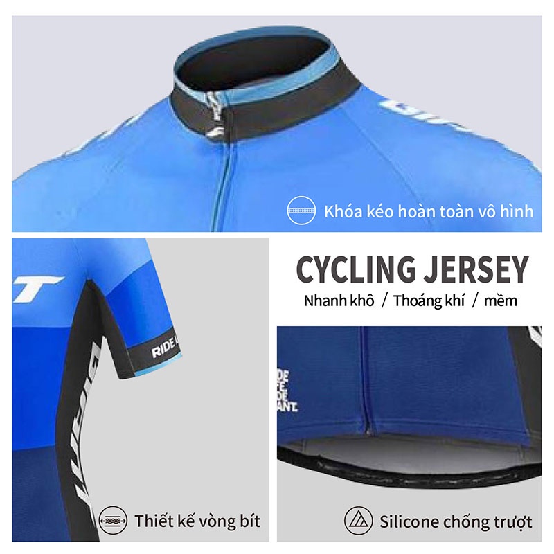 Quần áo xe đạp GIANT Mens Breathable Short Sleeve Gel Padded Short Bicycle Ride Pants