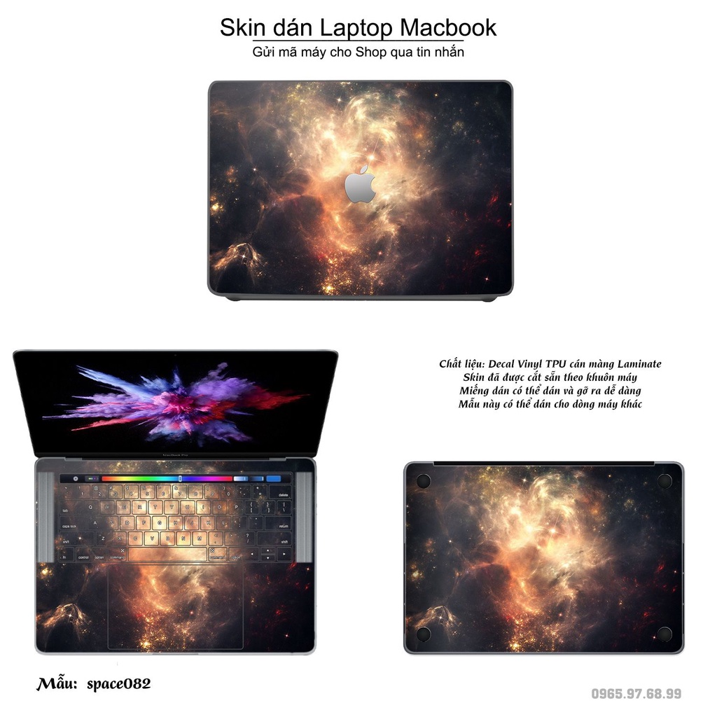 Skin dán Macbook mẫu không gian (đã cắt sẵn, inbox mã máy cho shop)