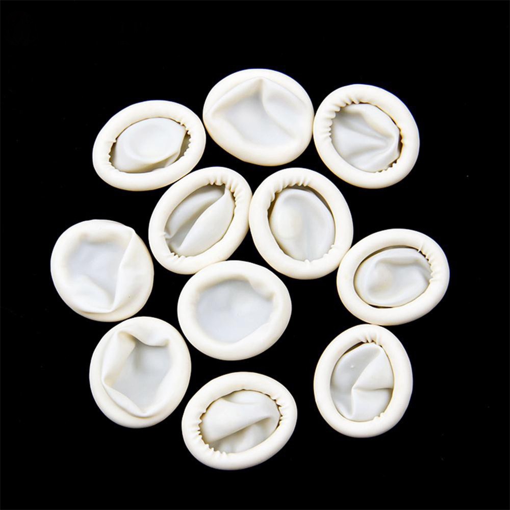 Set 100 Găng Tay Cao Su Trắng Chống Trượt Dùng 1 Lần