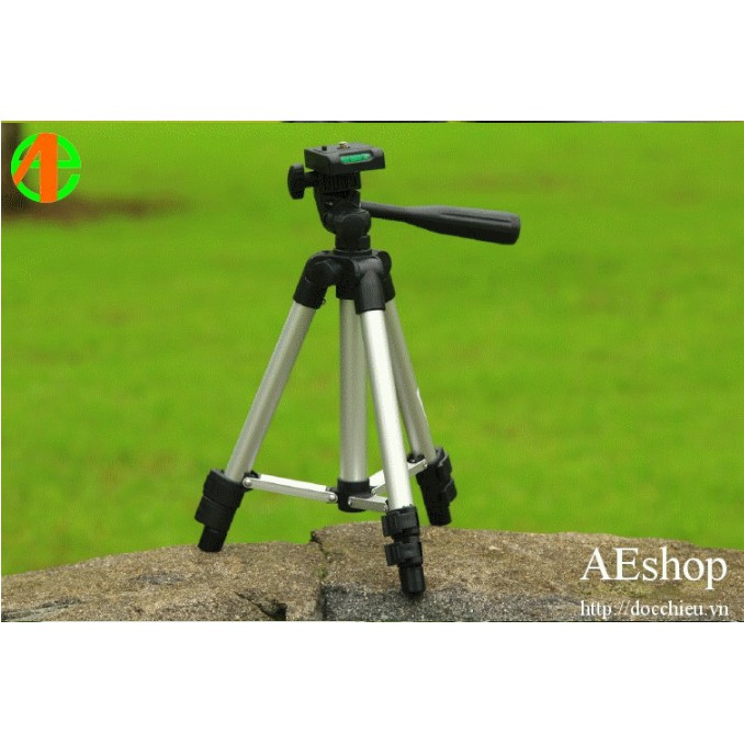chân máy ảnh hợp kim nhôm 3 khúc có thước nước 1.68*65 cm, chân máy quay phim