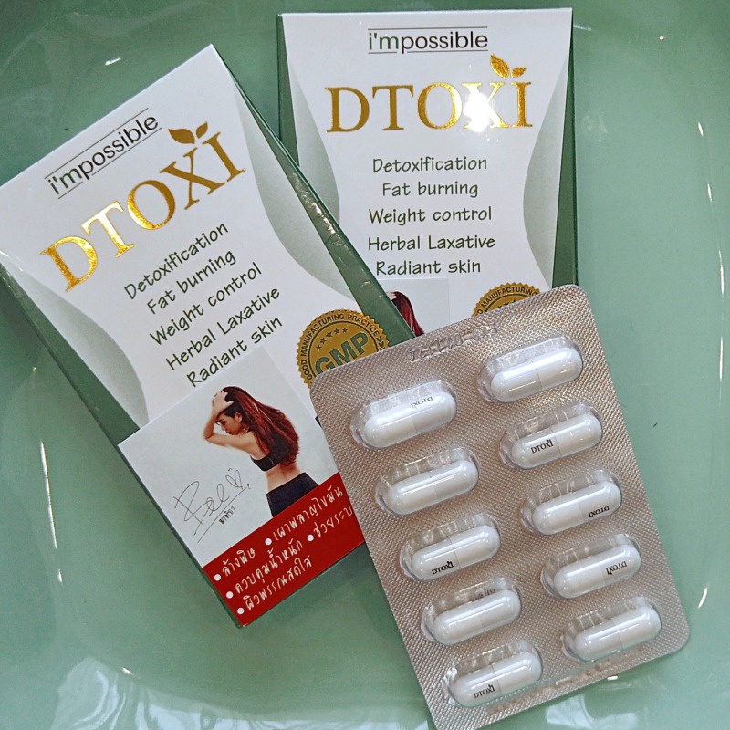 1 Vỉ Viên Uống Detox Thải Độc Giảm Cân DTOXI Thái Lan