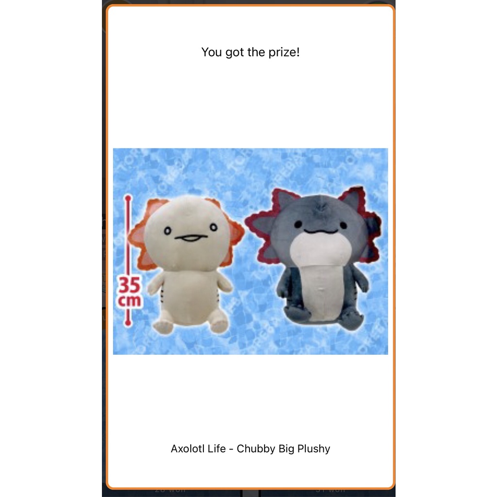Thú Bông Toreba Axolotl Life - Chubby Big Plushy