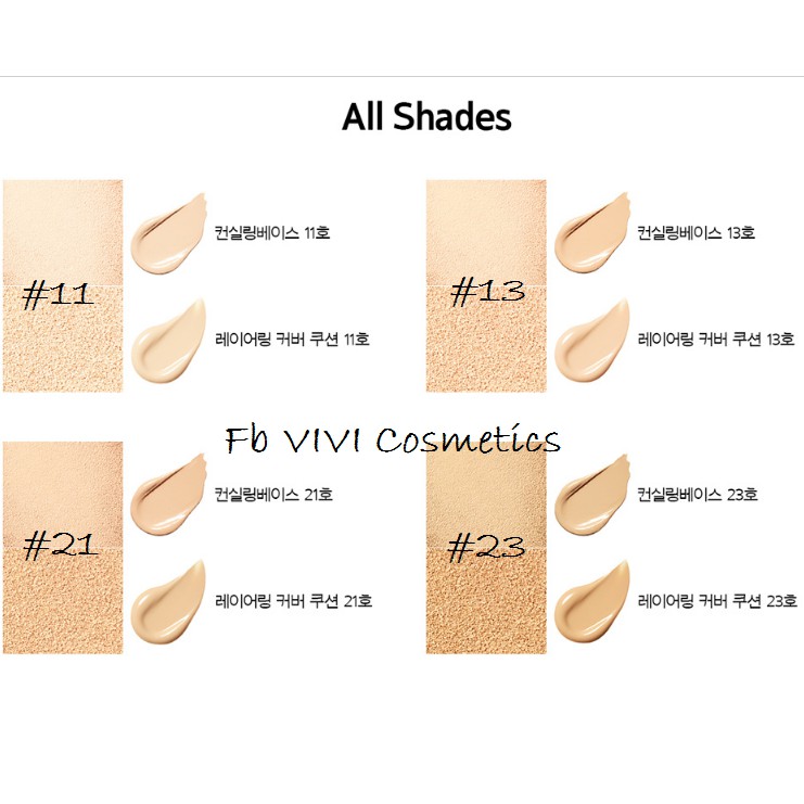 Phấn nước cao cấpLayering Cover Cushion SPF34 PA++ (14g)+ Concealing Base SPF50+ PA+++ (2.5g) | BigBuy360 - bigbuy360.vn