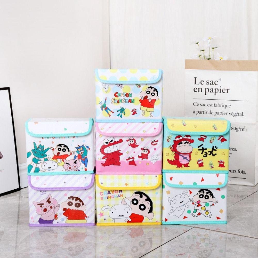 Back2life Hộp Đựng Đồ Trang Điểm Bằng PU Họa Tiết Cậu Bé Bút Chì Shin Chống Bụi Bẩn Sức Chứa Lớn