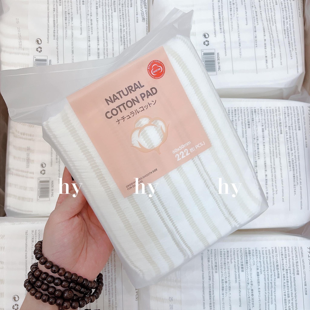 Bông tẩy trang 3 lớp Cotton Pads Túi 222 miếng