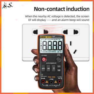 Aneng an113a digital multimeter true rms with temperature tester 4000 counts auto-ranging ac/dc transistor voltage meter