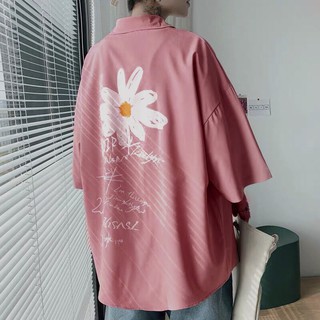 Sơ mi hoa cúc form rộng tay lỡ