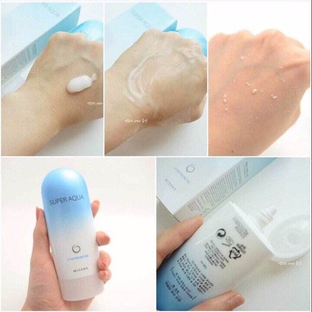 Tẩy da chết Missha Super Aqua D-tox Peeling Gel.