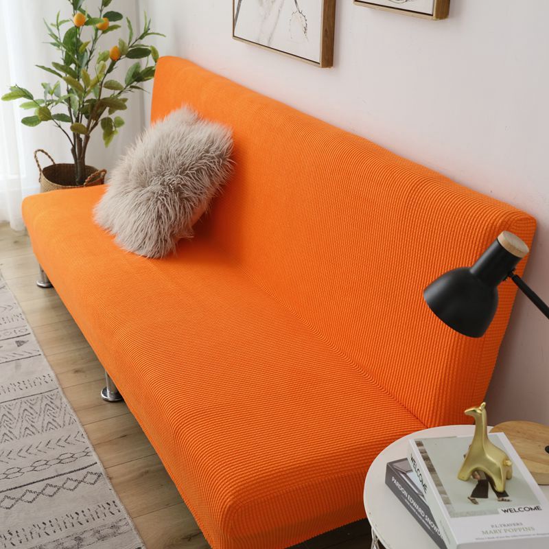 dày bốn mùa  có thể gập lại sofa giường bọc nệm sofa bọc nỉ toàn bộ không cần tay ghế sofa bìa Vải chung đơn giản