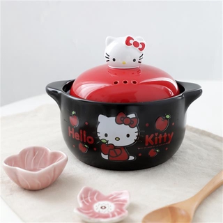 Nồi Nấu Sữa Bằng Đất Sét Họa Tiết hellokitty Phong Cách Nhật Bản