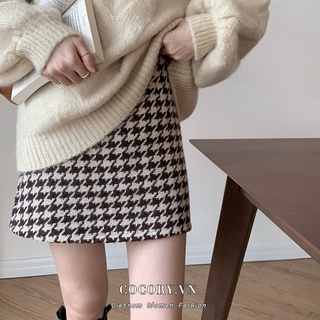 Cocorygirl  Áo Sweater Dài Tay/ Chân Váy Chữ A Đáng Yêu Phong Cách Mùa Đông Thời Trang Cho Nữ
