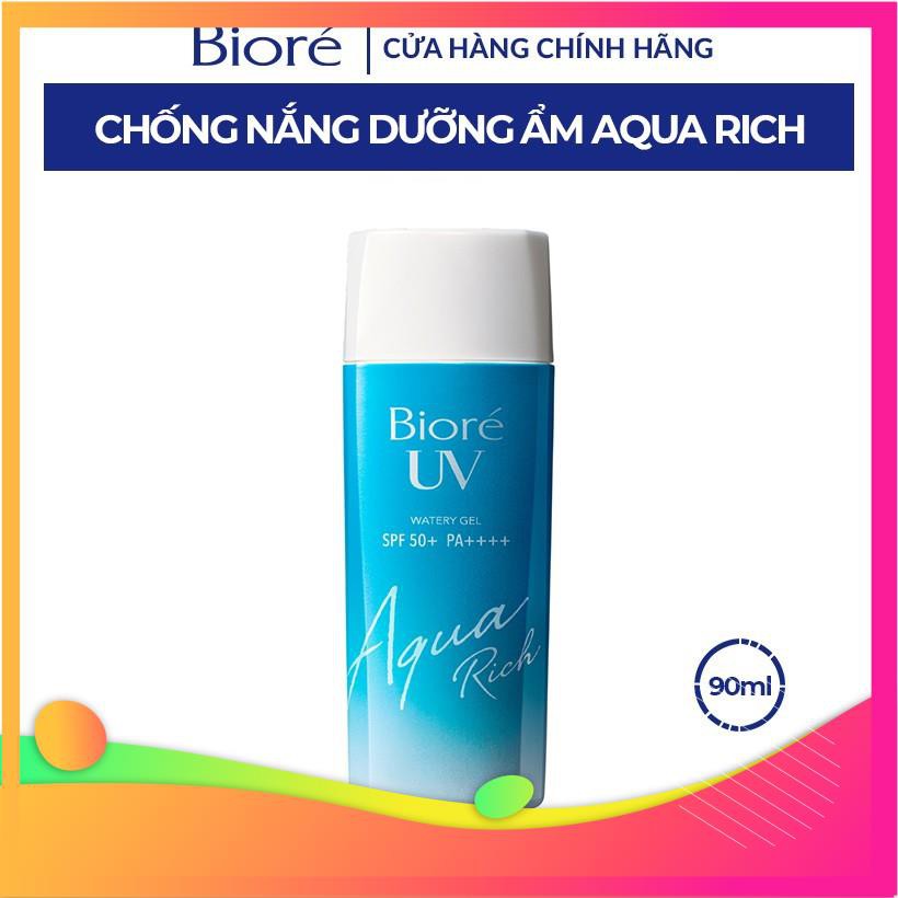 Gel Chống Nắng Màng Nước Dưỡng Ẩm Bioré UV Aqua Rich Watery Gel SPF50+/PA++++ 90ml