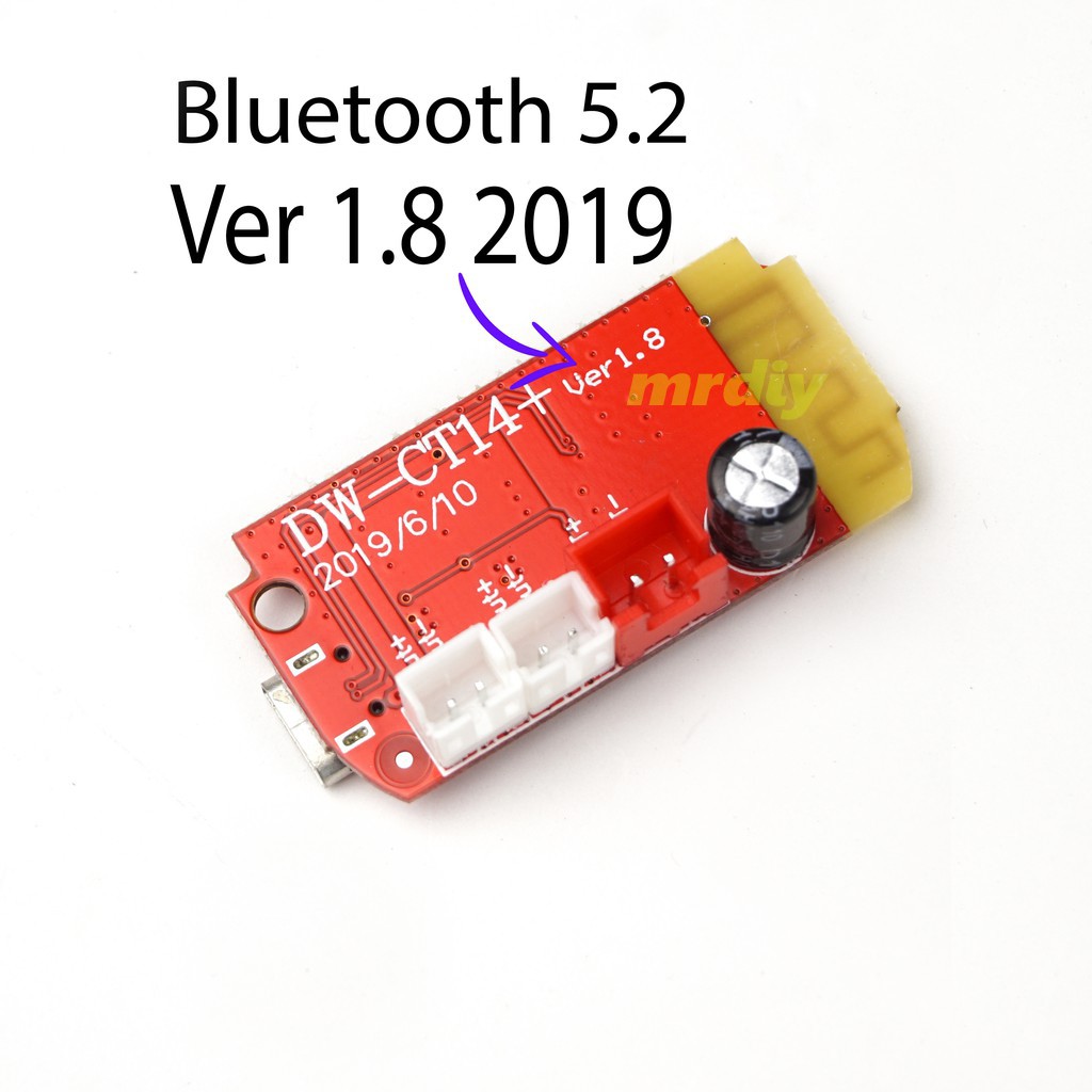 Mạch Bluetooth Khuếch Đại Âm Thanh DIY Loa Bluetooth 5.2 2x5W DW-CT14+ Ver 1.8