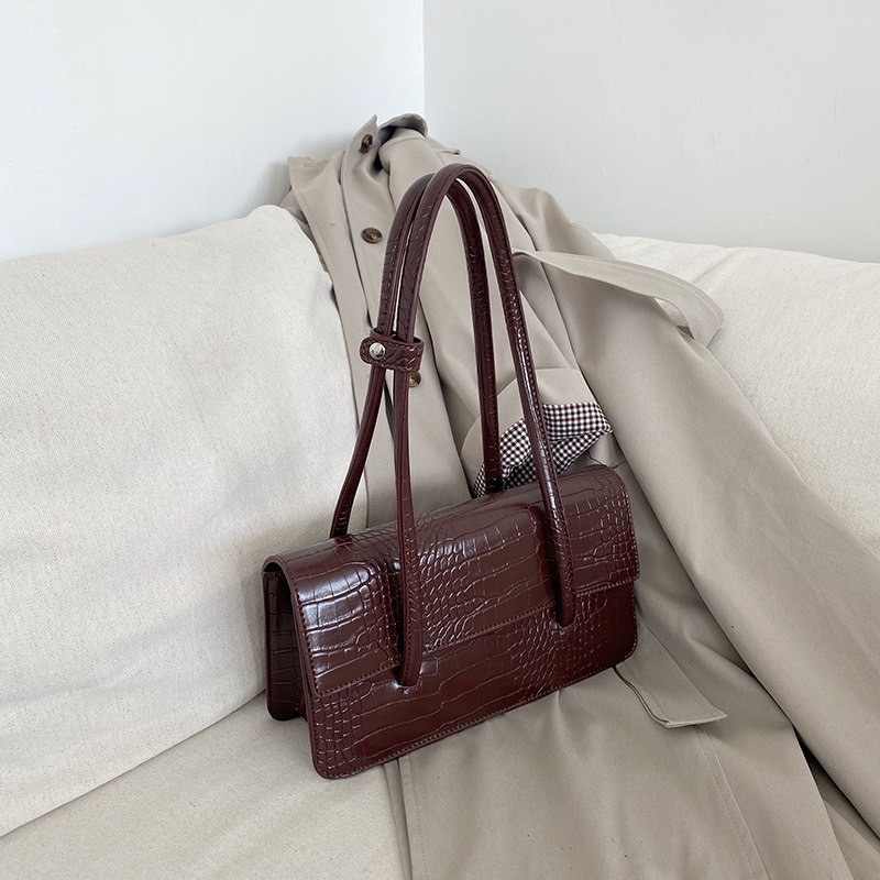 Túi xách đeo vai xách tay nữ 2 màu nâu và đen