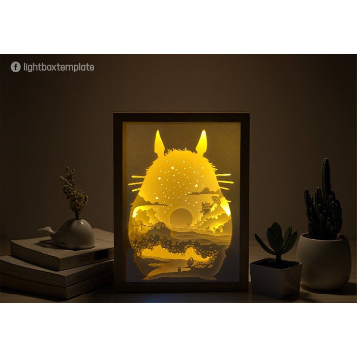 Hộp đèn ngủ bằng giấy 3D - Hộp đèn trang trí - Quà tặng sinh nhật - Totoro