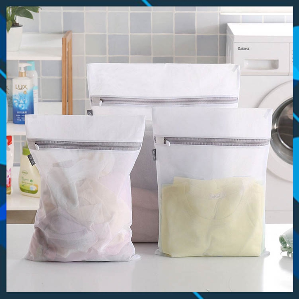 Túi Lưới Giặt Quần Áo Nhật Bản ⚡FREESHIP⚡ Túi Giặt Bảo Quản Quần Áo Lót, Có Khóa Zip