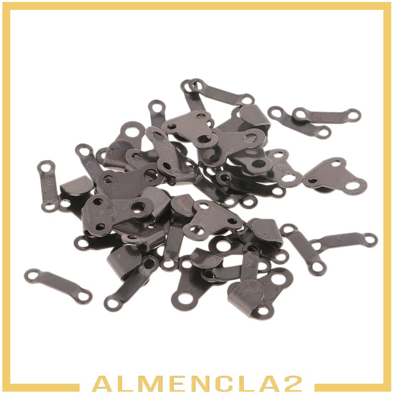 [ALMENCLA2] 20 Sets Sewing Hooks and Eye Closures for Trousers and Skirt Black Nickel