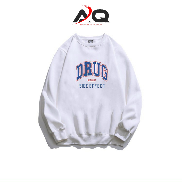 Áo sweater DRUG Áo hoodie nỉ bông tay dài unisex cao cấp thời trang nam nữa AQ