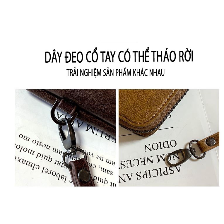 Ví Cầm Tay Nam Nữ Jeep Buluo Cao Cấp Sang Trọng Đi Tiệc Đi Làm Đựng Điện Thoại Ví Nữ Cầm Tay