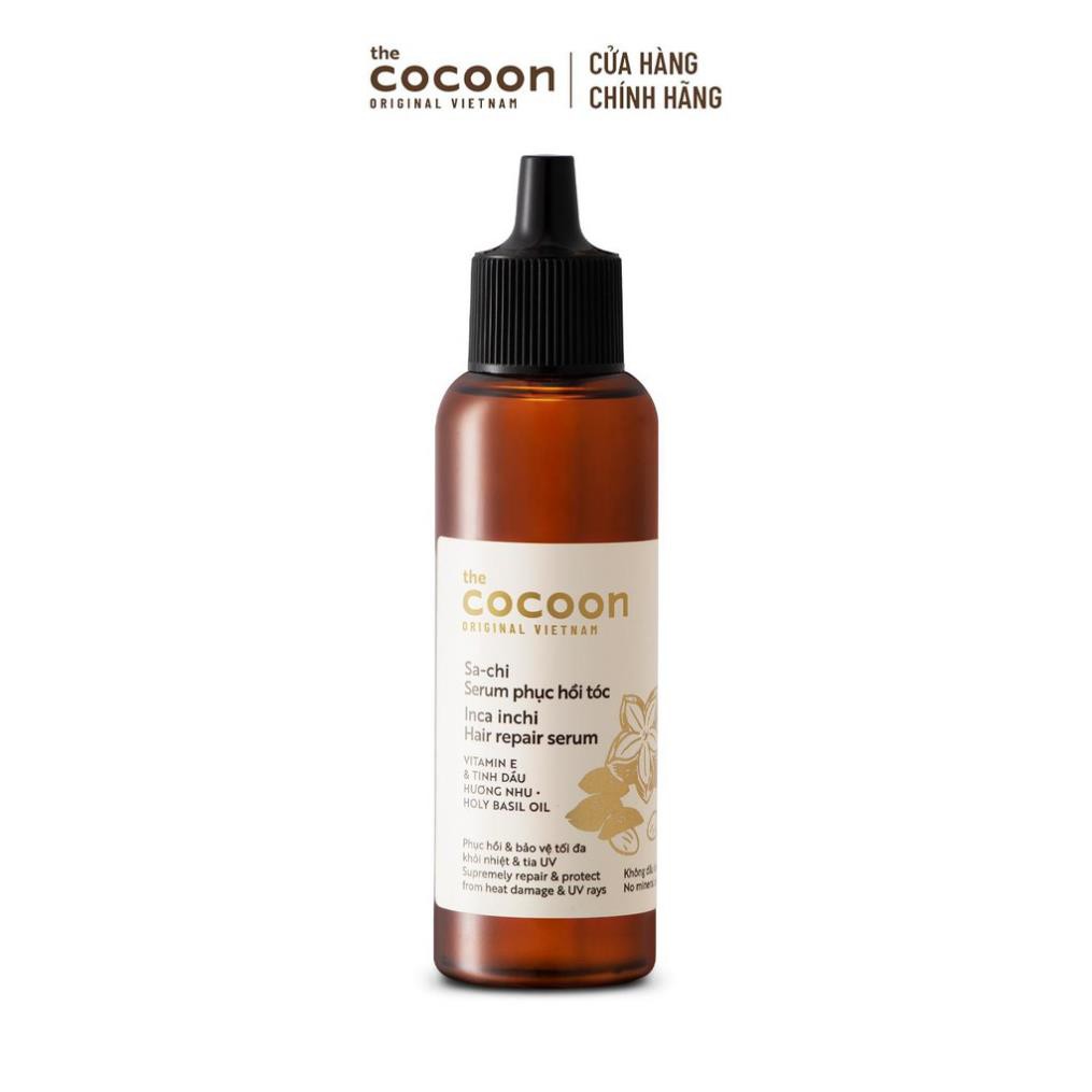[HTN86]Combo Nước dưỡng tóc tinh dầu bưởi Cocoon 140ml + Sa-chi Serum phục hồi tóc Cocoon 70ml