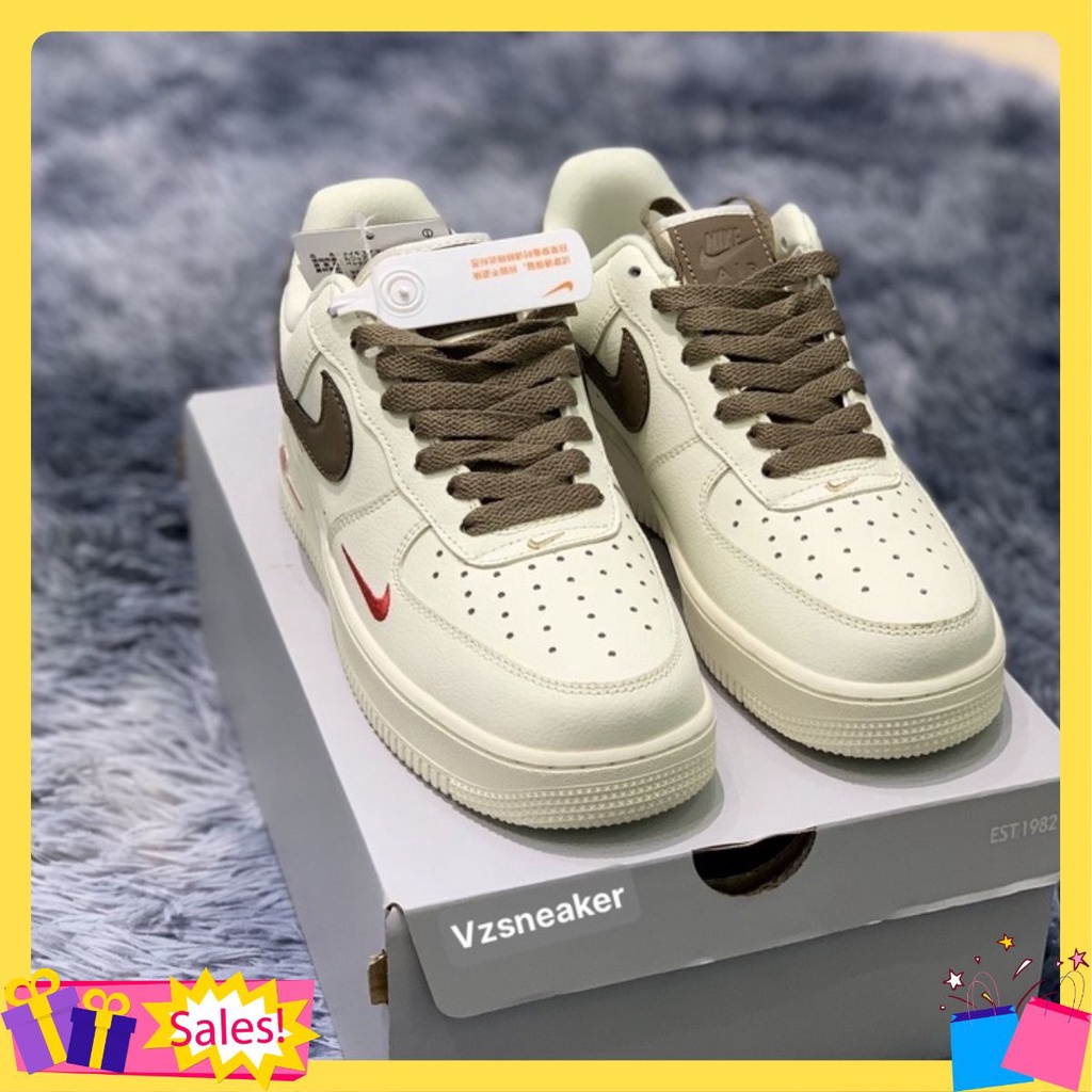 Giày Nike Af1 vệt nâu Nam Nữ, Hót trend 2022 Full Box