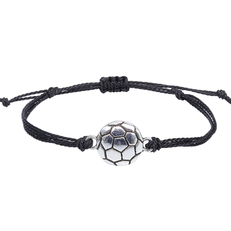 ✿ Vòng Tay Dây Bện Mặt Hình Quả Bóng Đá Thời Trang Cho Cặp Đôi
