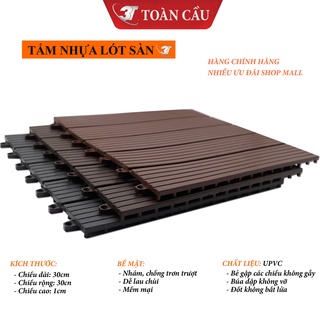 Sàn nhựa 3t - lót sàn ban công giả gỗ cắt ghép linh hoạt, loại nhựa dẻo upvc cao cấp chuyên dụng cho sàn ngoài trời