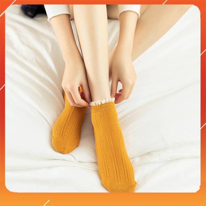 Set 10 đôi tất nữ hàng cao cấp, cổ ngắn nhiều màu