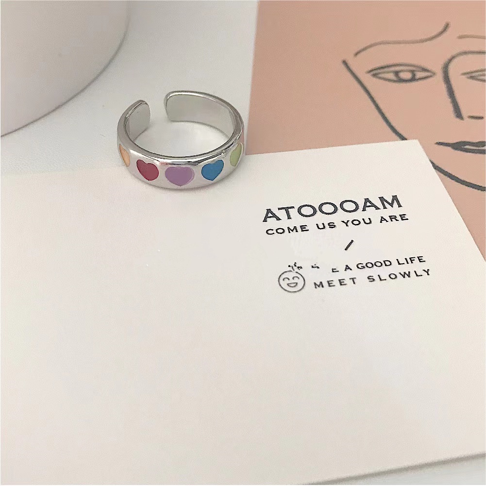 Nhẫn đeo tay nam nữ họa tiết trái tim cặp đôi - bạn thân chất liệu titan PK28