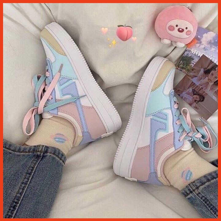 Giày Thể Thao Sneaker Nữ Đẹp Giày Hàn Quốc Đế Trắng