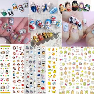 Miếng Dán Móng Tay Hình Gấu Hoạt Hình Dễ Thương DIY