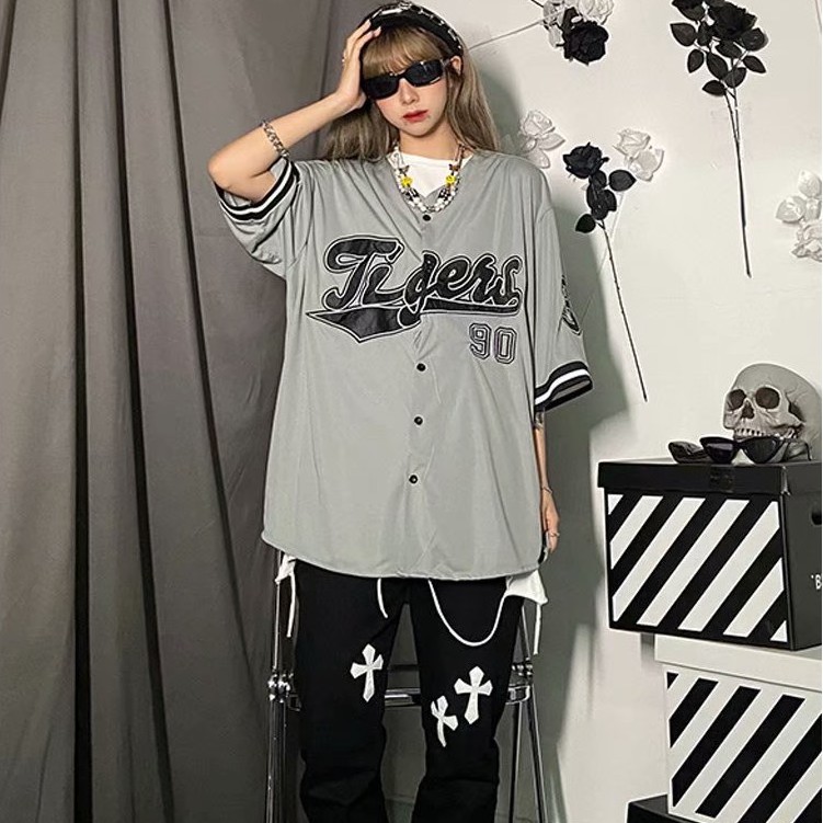 Áo Thun Bóng Chày Unisex Tay Jersey Ngắn Thời Trang Dành Cho Nữ | BigBuy360 - bigbuy360.vn