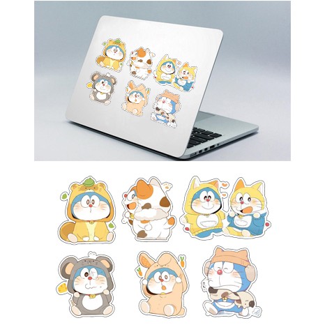 Sticker doremon A3 S30T4 chống thấm nước decal dán laptop mũ bảo hiểm xe cao cấp chủ đề