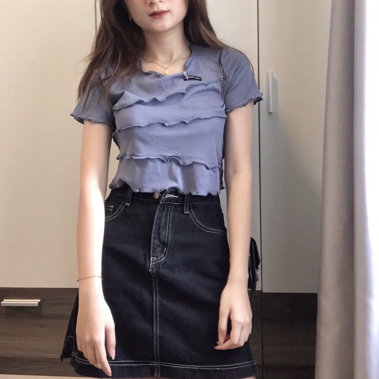 Áo thun mát xanh bơ trendy phù hợp mặc mùa hè 4 màu