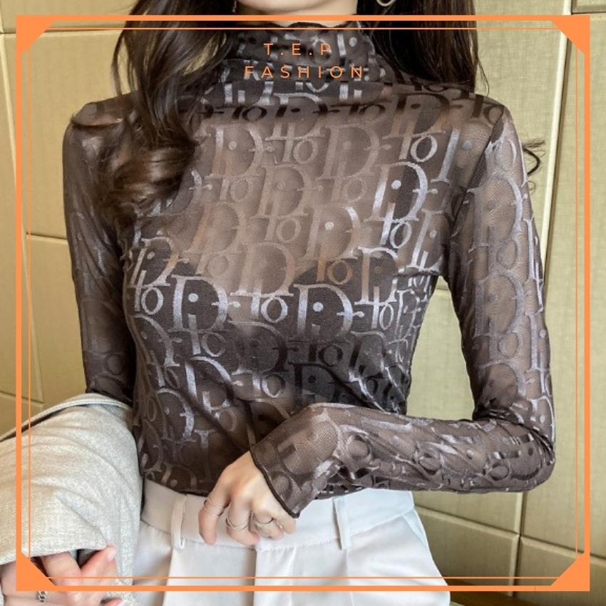 [ SANG CHẢNH] Áo Nhũ Dài Tay, Áo Giữ Nhiệt Nữ Nhũ D.I.O.R Sang Chảnh Phong Cách Hàn Quốc Tep Fashion - ADT002