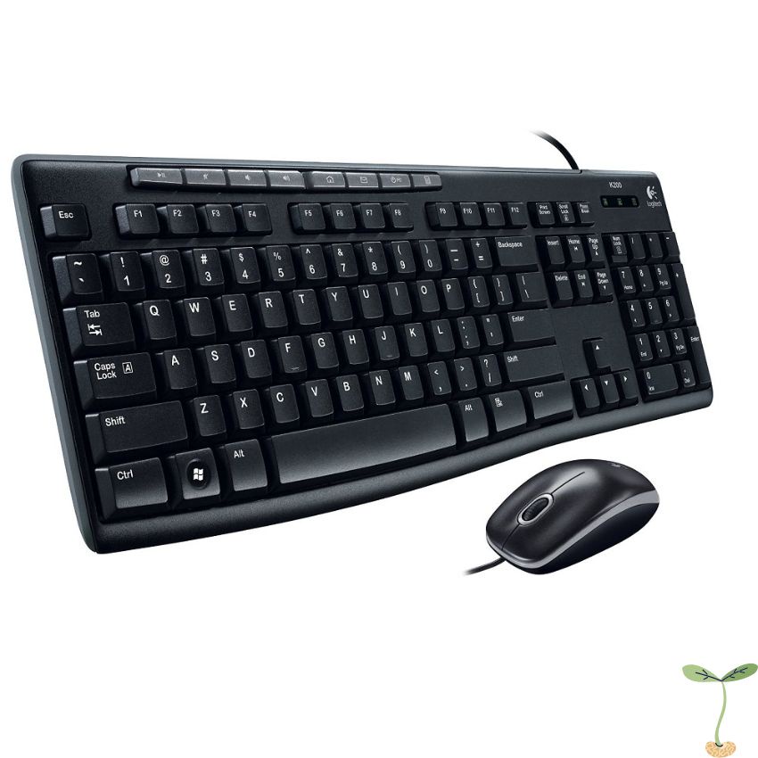Bộ Bàn phím và chuột Logitech MK200 màu đen, Hàng chính hãng bảo hành 36 tháng
