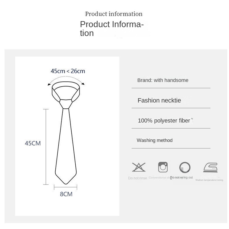 Cà Vạt Nam Bản Rộng 8cm Màu Xanh Navy Có Khóa Kéo Thời Trang Công Sở