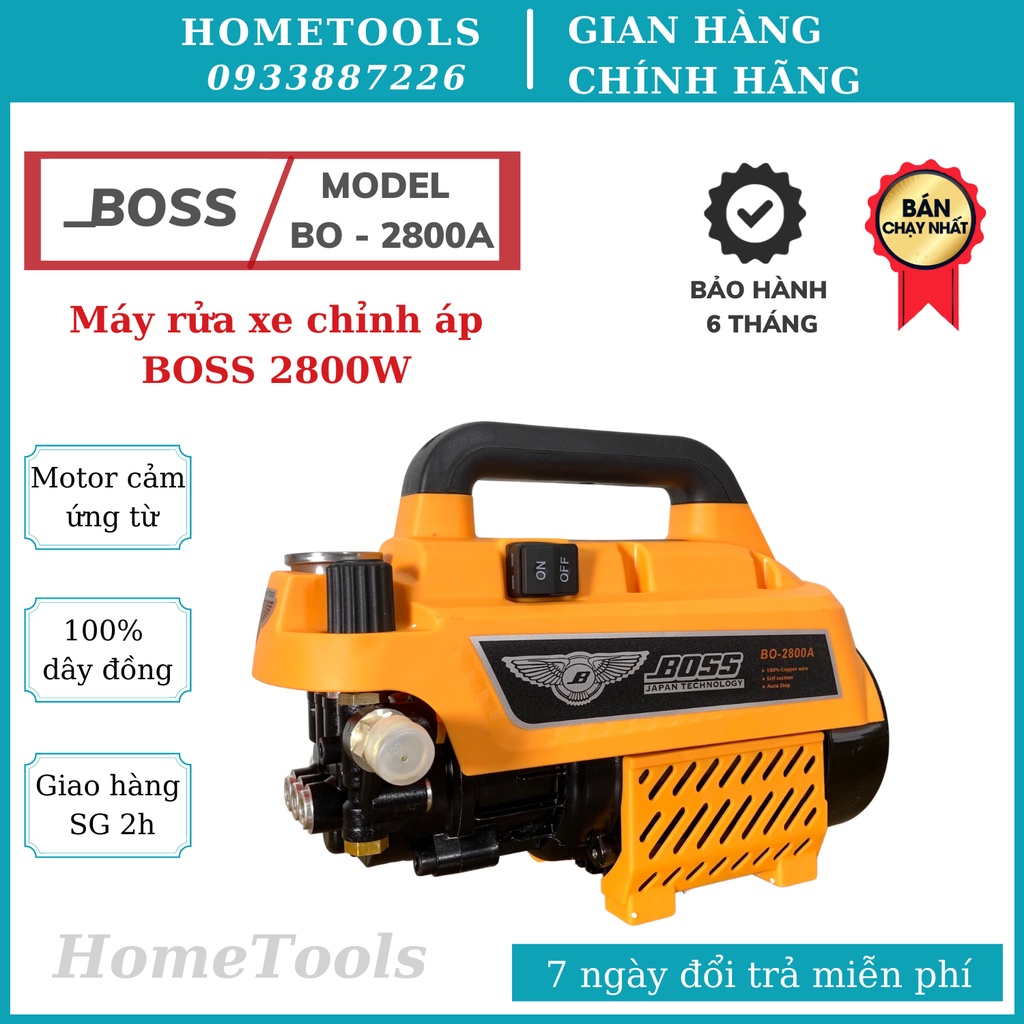 Máy rửa xe chính hãng BOSS NHẬT 2800w thế hệ mới | Động cơ dây đồng 100%