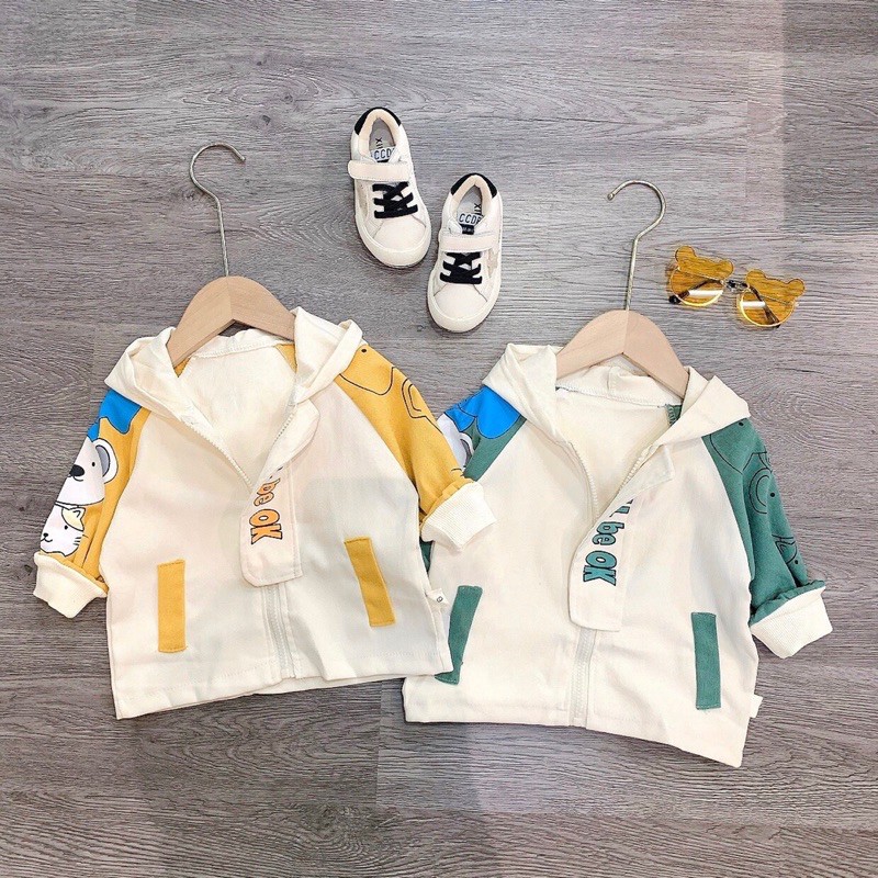 Áo kaki 2 màu dành cho bé